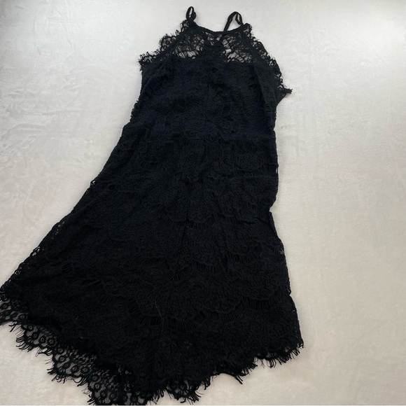 Free People She’s Got It Black Lace Slip Dress | Size Large - Picture 5 of 7